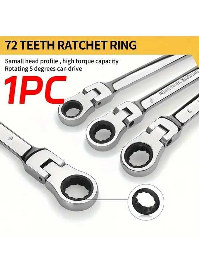 Upgraded Chrome Vanadium Steel 180 Degree Folding Ratchet Wrench 17mm Home Auto Repair Tool - Image 4